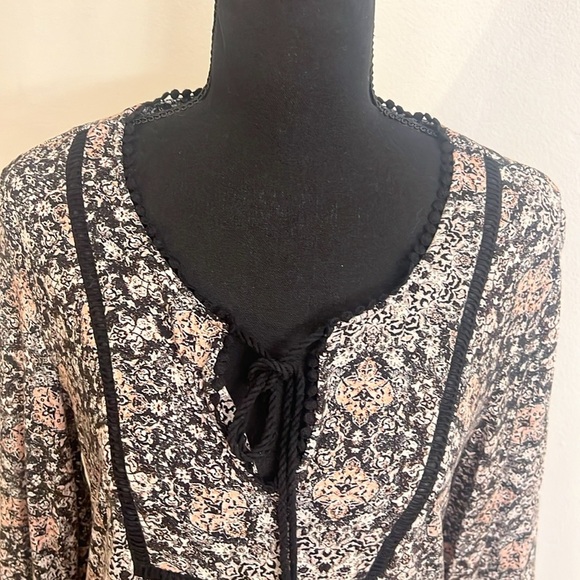 Daniel Rainn Boho Lagenlook V-Neck BabyDoll Blouse, Sz. Small. - Picture 3 of 10